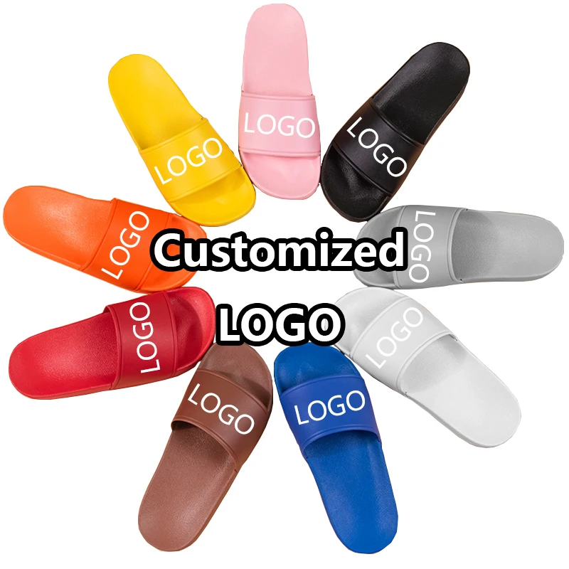 Wholesale blank Rubber slides custom logo womens designer sandals fashion slippers for men slides slippers