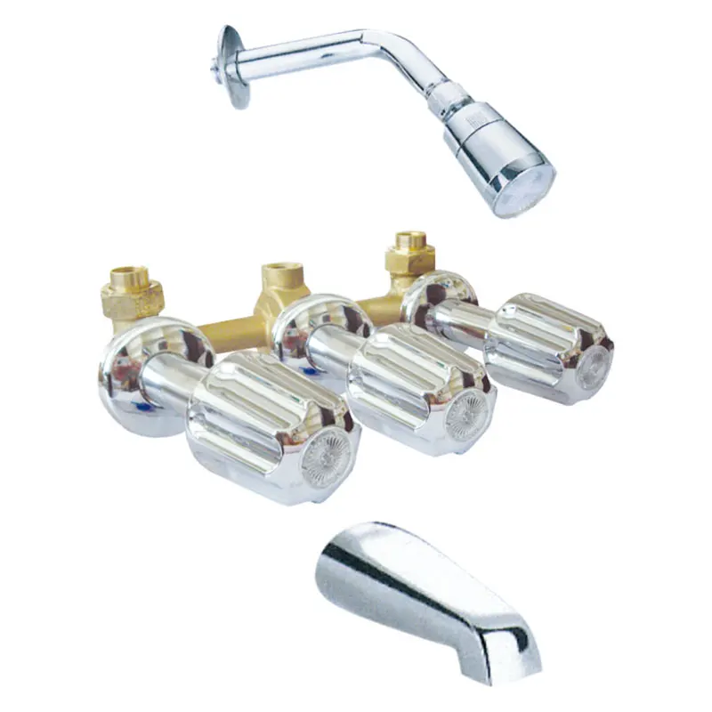 3 HANDLE TUB & SHOWER FAUCET WITH VALVE SOUTH AMERICAN MARKET