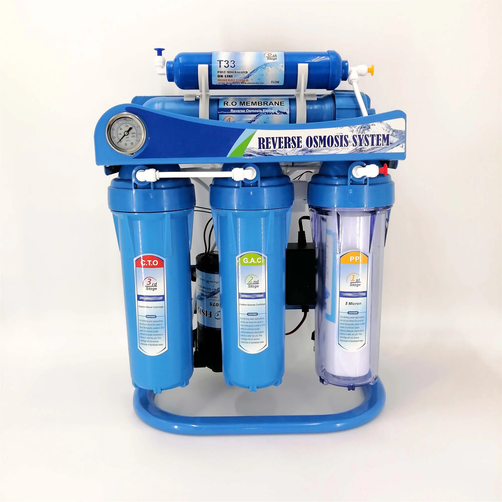 Double O ring filter blue housing RO system Water Purifier