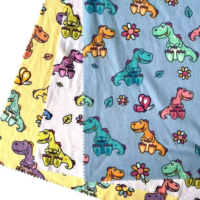 Brushed Printing DTY 2 SIDE BRUSHED Fashion Printed Dress Fabric Sleepwear Soft Plain customized Fabrics