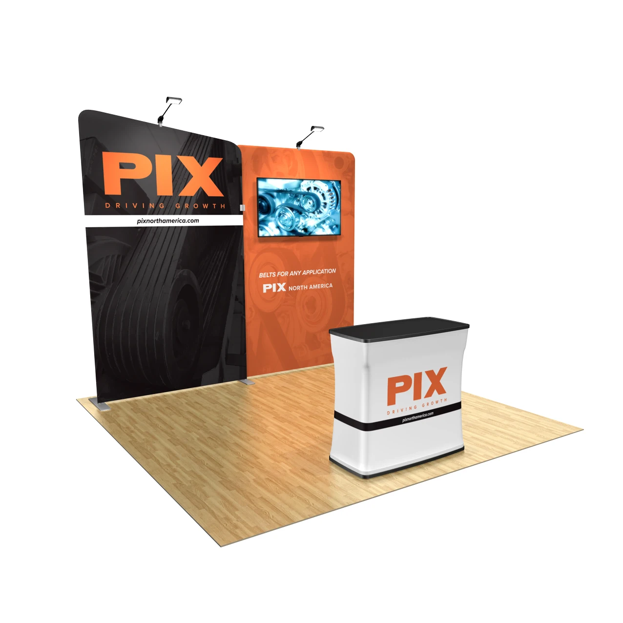 Aluminum Easy Up Promo Tension Fabric Display Trade Show Backdrop Booth Frame Straight Pop Up Displays