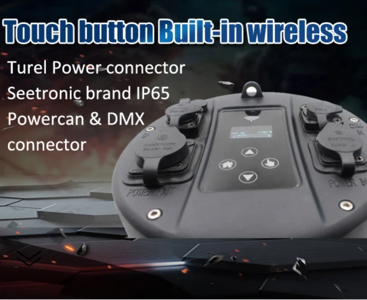 OLED display built-in wireless battery powered led stage lighting 9x18w outdoor touch button par led stage light