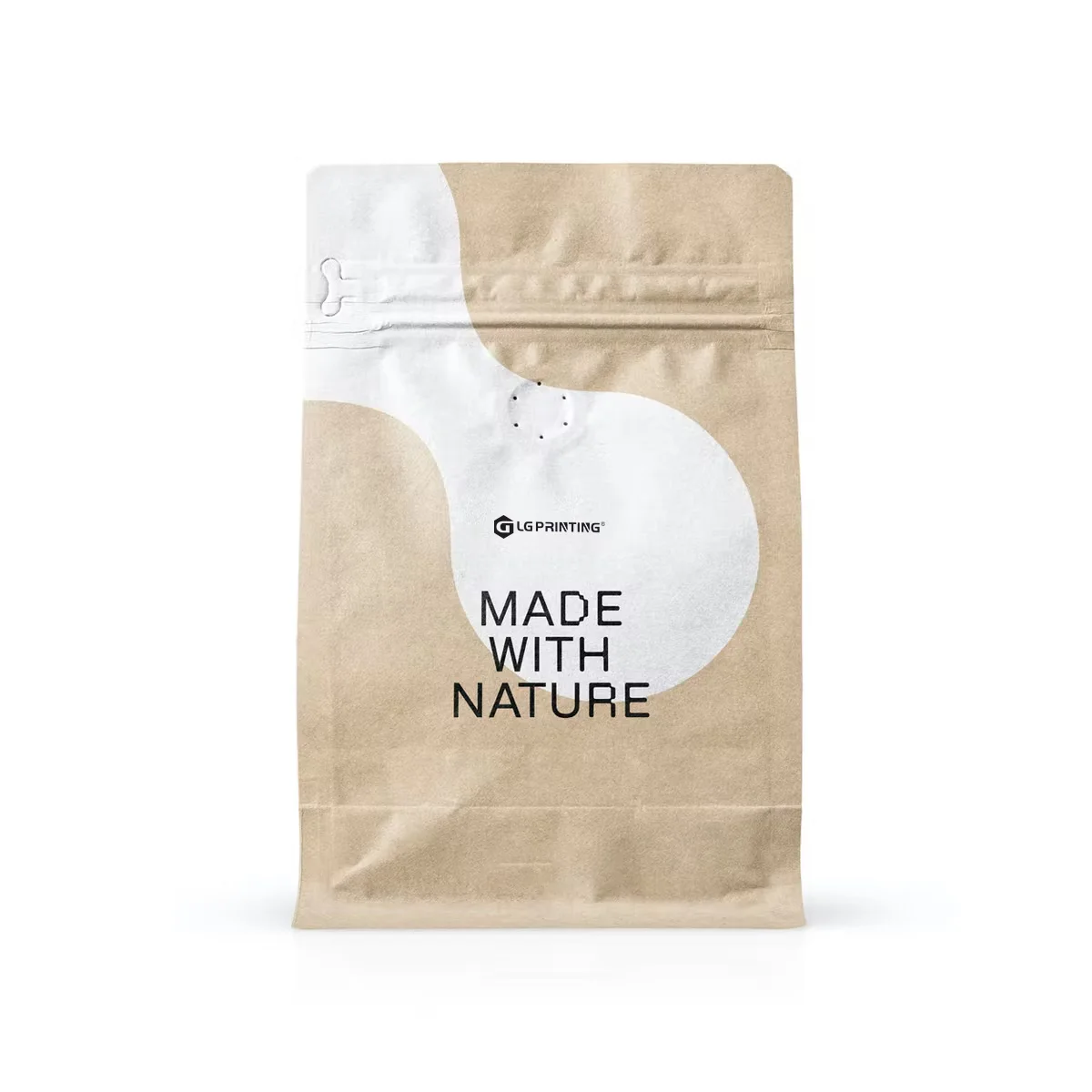 Eco Friendly Resealable Kraft Paper Pouch Bags Stand Up Pouch Bag Zipper Seal Paper Mylar Bag For Food