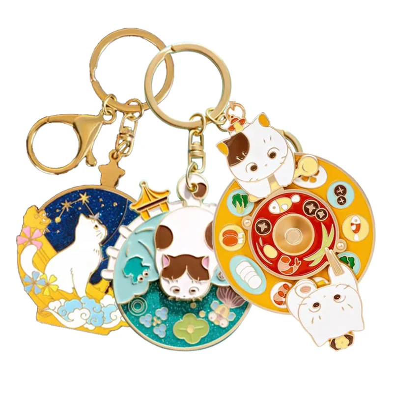 Wholesale promotional personalized metal enamel keyring museum custom library memorial keychain