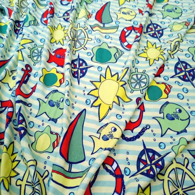 
China Manufacturer Wholesale Printed 95% Modal 5% Lycra Knit Fabric Soft Textile For Clothing 