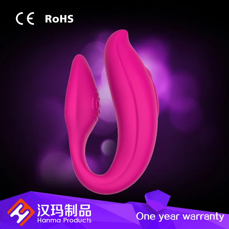 Amazon Hot Selling Toy Battery Operate  U Shape Super Soft Vibrator Chinese Sex Product With Remote Control