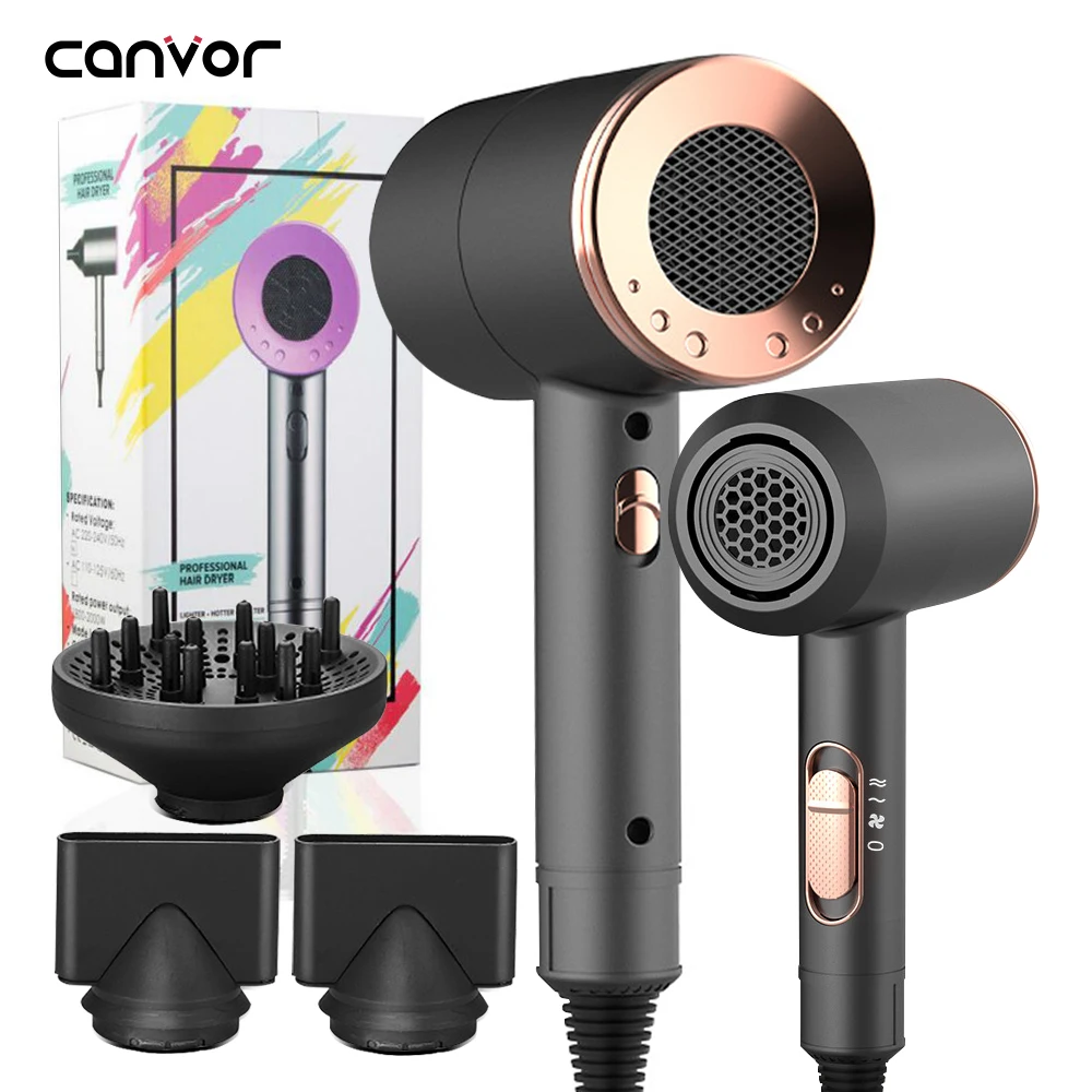 Household hand blow dryers negative Ion professional high speed hair dryer set