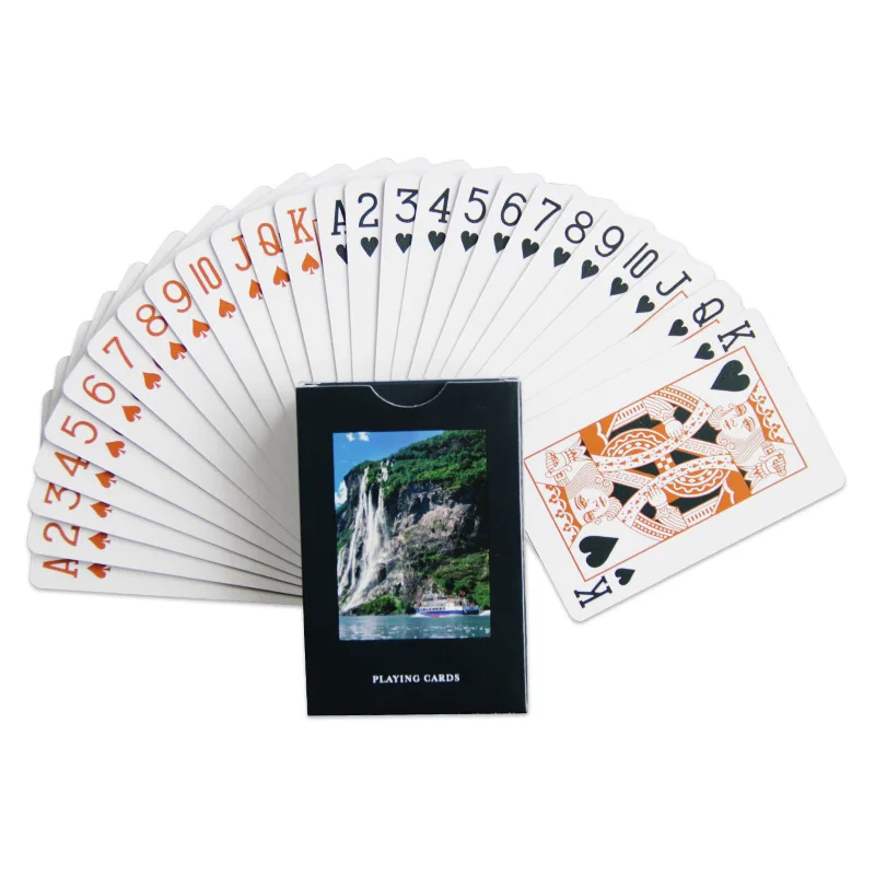 Dropshipping waterproof pure black plastic poker board game card PVC Magic Poker solitaire poker chips 78 tarot cards deck