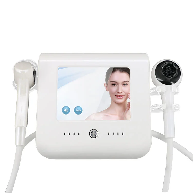 RF vacuum cooling system 2 in 1 face lifting skin tightening anti wrinkle radio frequency machine for home use