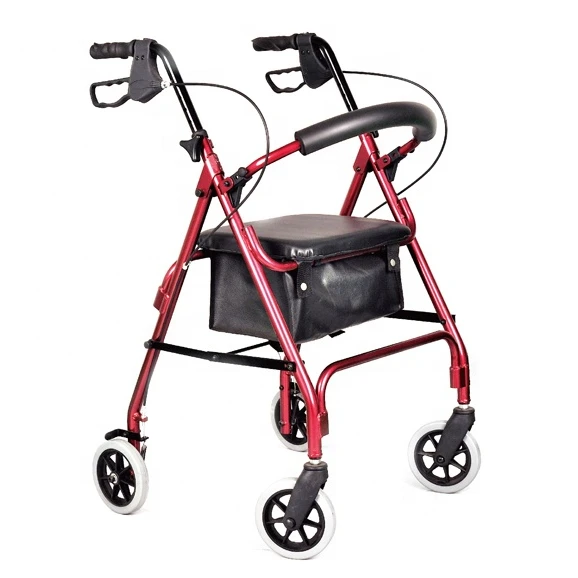 Factory cheap price medical lightweight folding rollator parts walker with seats