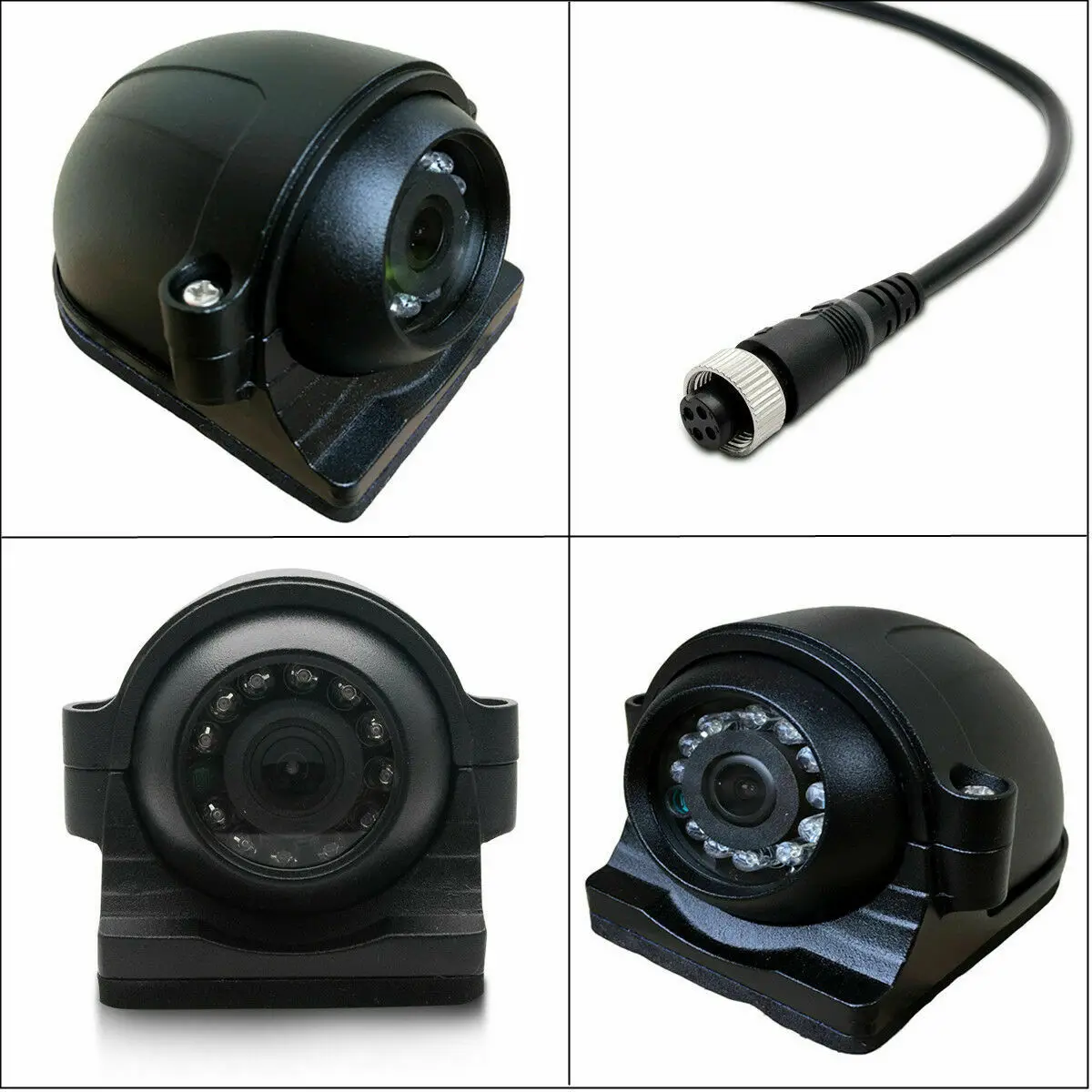 
iPoster factory supply For Heavy Duty Truck Bus 12 IR Night Vision CMOS 4 PIN Side View CCTV Reverse Camera 
