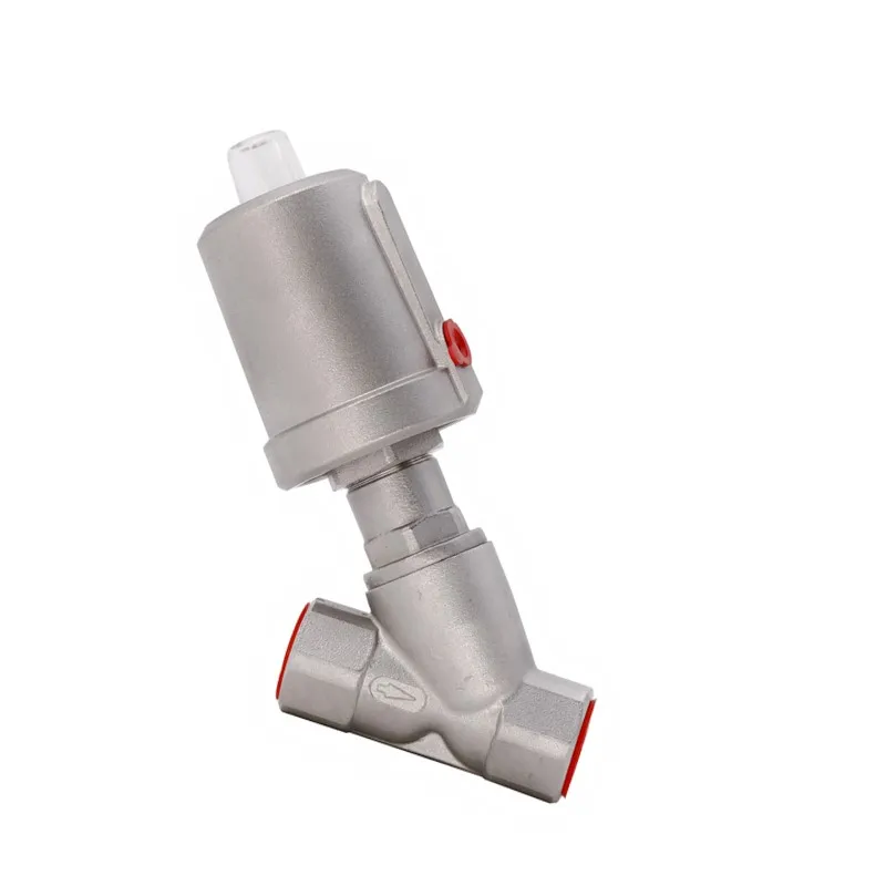 DN20 pneumatic piston valve with single acting threaded end angle seat valve