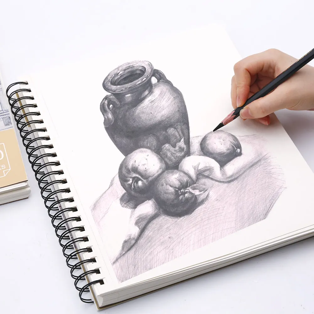 Скетчбук Artecho 9x12 дюймов 100 листов (60 фунтов/90 г/м2) спиральная Обложка художественные принадлежности скетчбук натуральная белая бумага