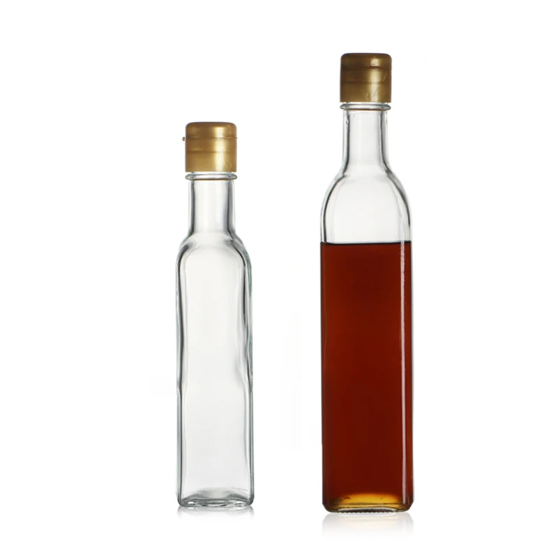 250ml 500ml empty new type crimp mouth glass olive oil bottle