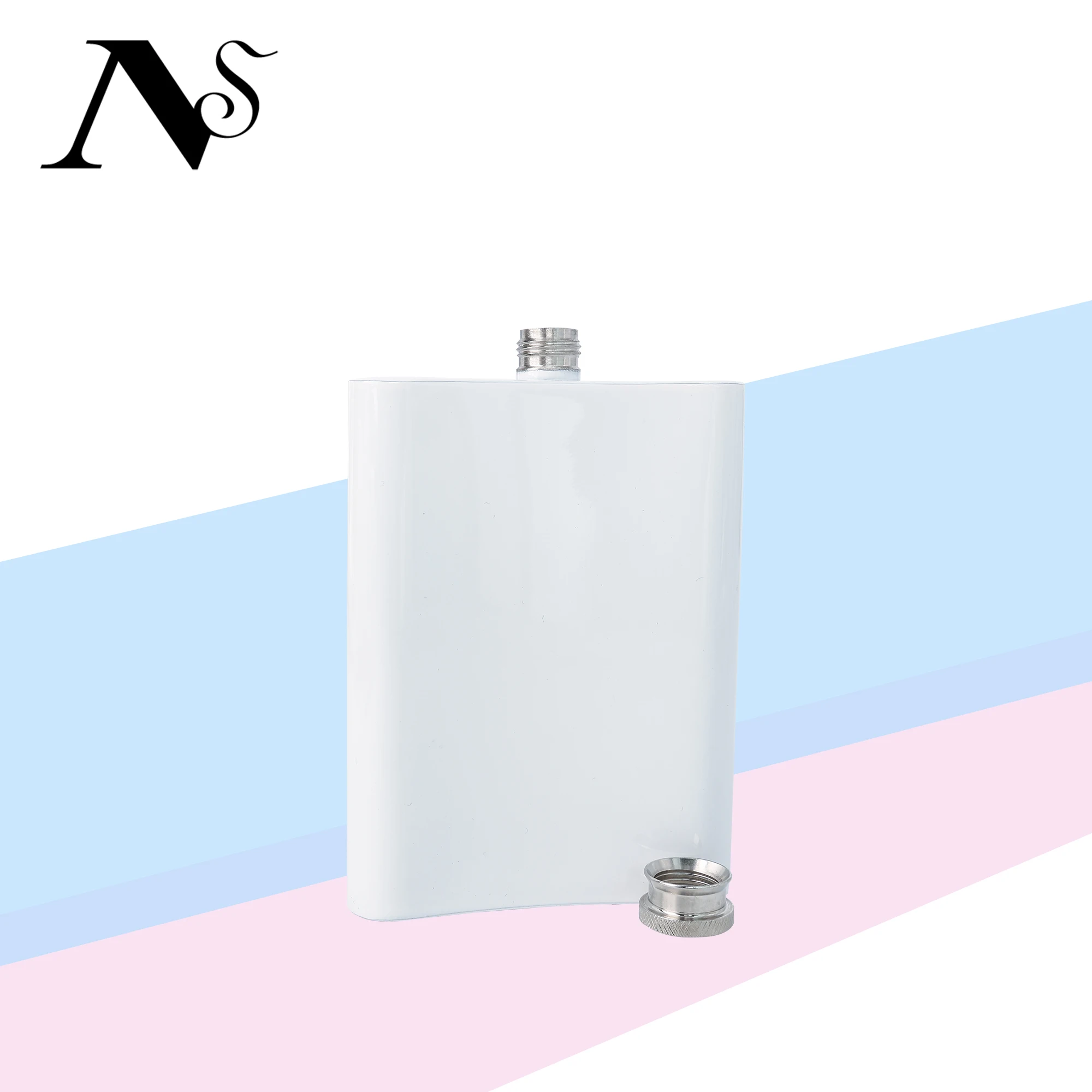 Sublimation Blank 8oz Ladies Cute Diamond Rhinestone Mini Round Heat Press White Sublimation Hip Flask