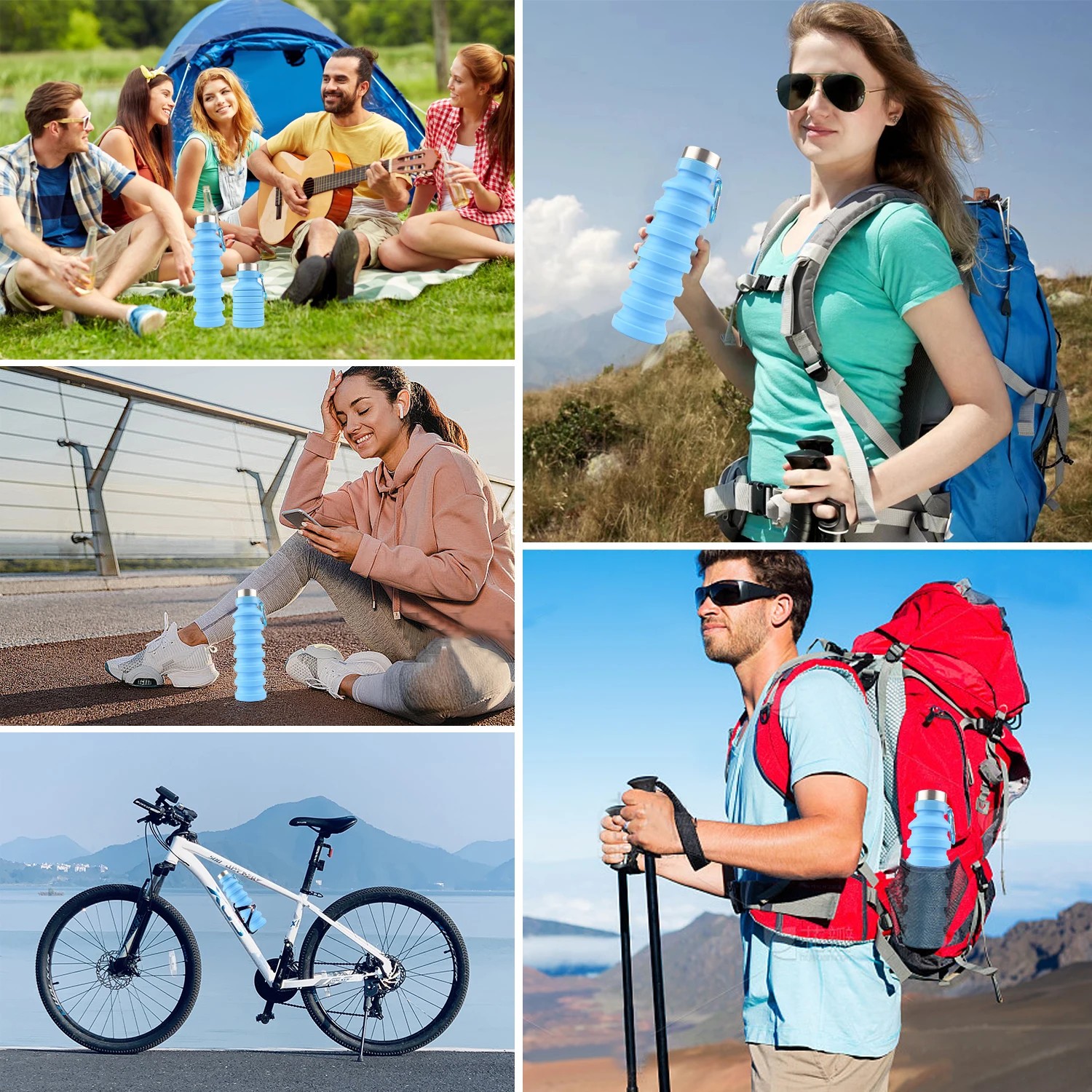 Thanksgiving Special Eco-Friendly Silicone Water Bottle Perfect Discount Price Collapsible Silicone Water Bottle