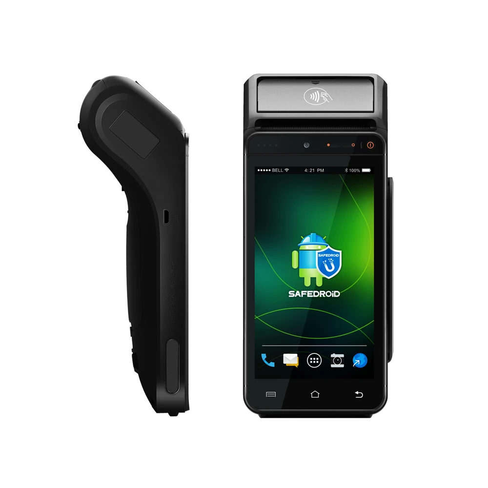 5.5 inch Handheld POS Android Terminal with 58 mm Thermal Printer handheld pos machine