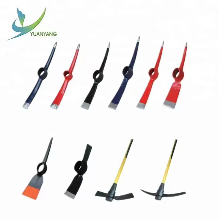 Garden Mattock Pickaxe P404  Wooden Handle Pickaxe Small Steel Pickaxe Tools for Farm