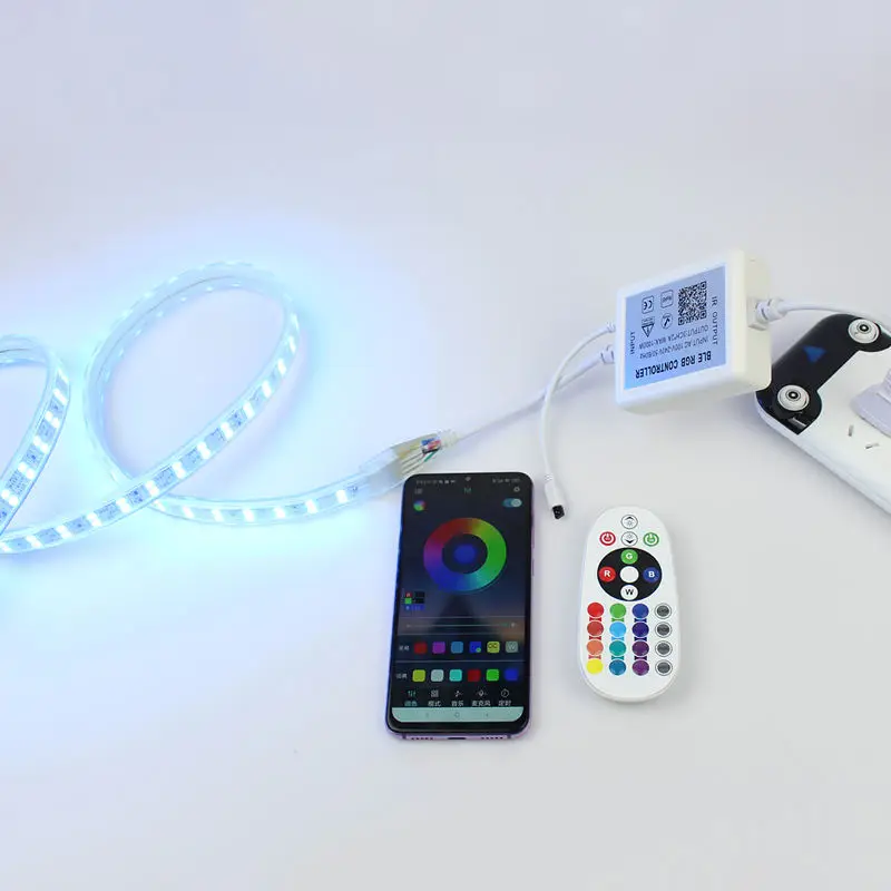 Holiday Light APP 220v Remote Controlled Flexible SMD 5050 RGB LED Smart Home Light Led Strip Light