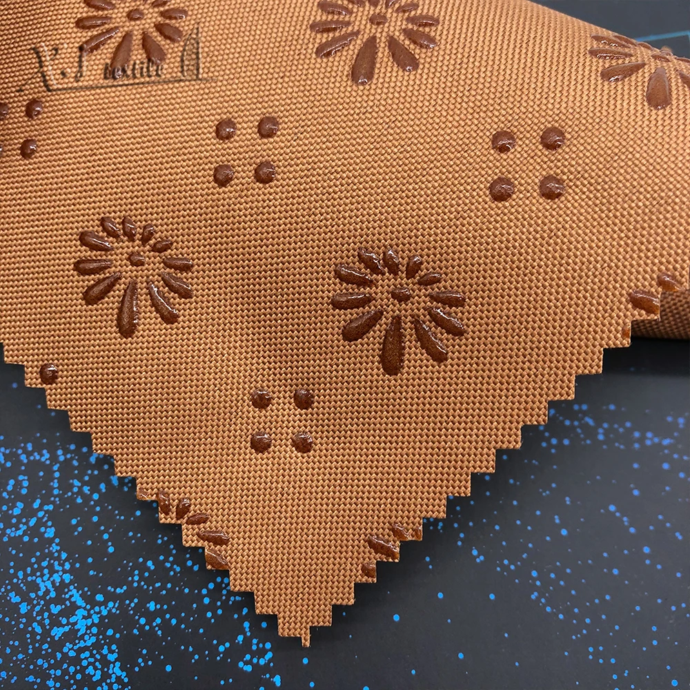 Hot selling Oxford cloth for bag rubber patch with flower