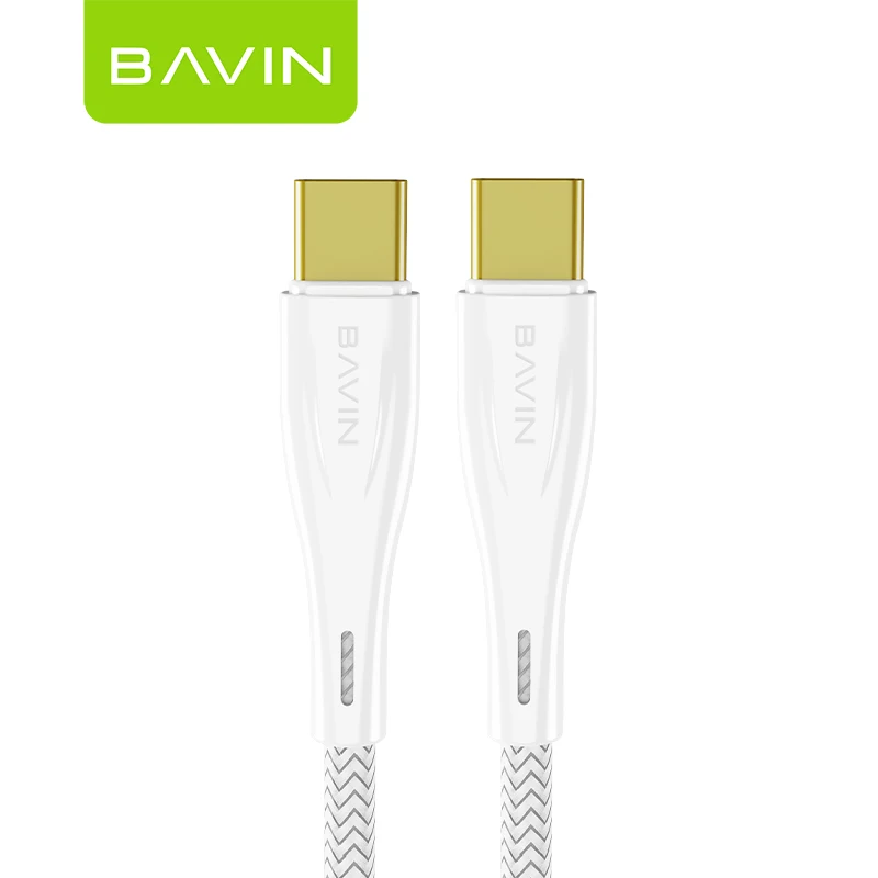 BAVIN CB228 Custom Wholesale Price USB Type C to USB Type c 60W 6A Mobile Phone Super Fast Charging Type-c Data Cable