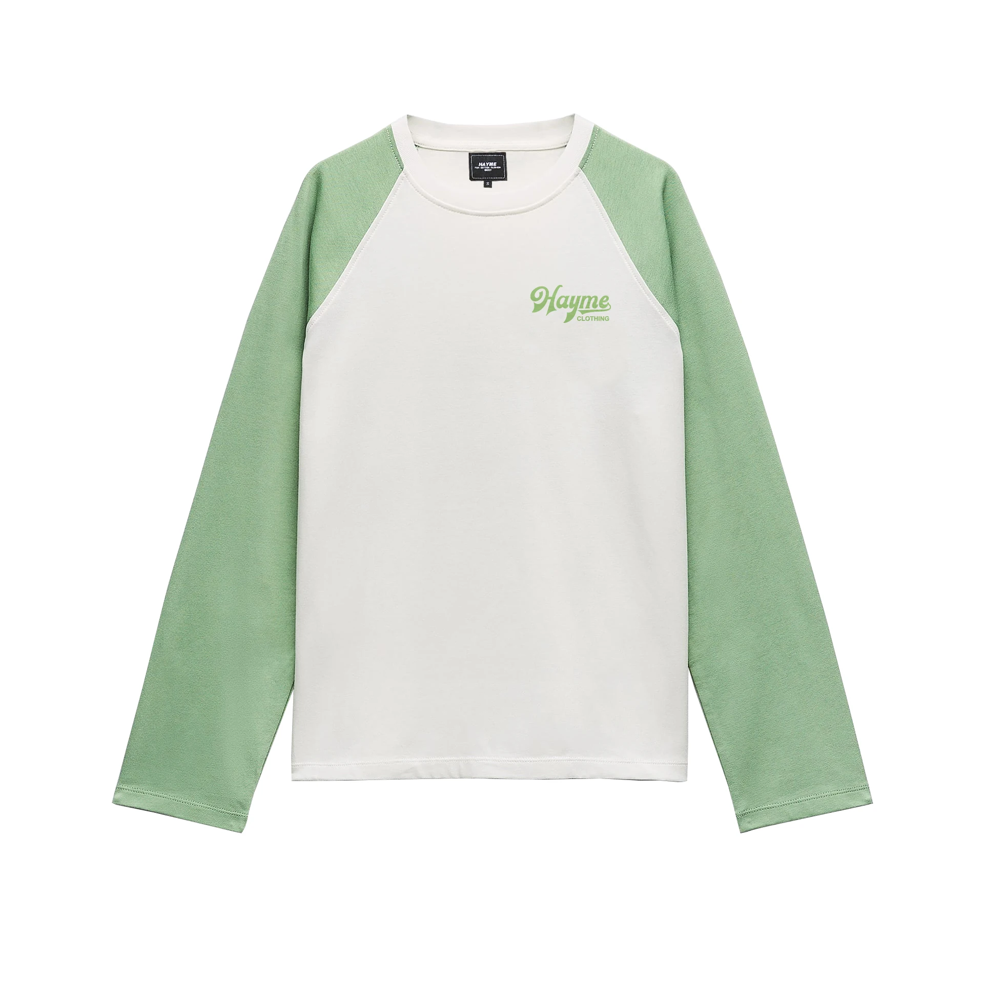 T Shirt For Men Long Sleeve Green Printing T Shirt Unisex High Quality Custom Heavyweight T-shirt