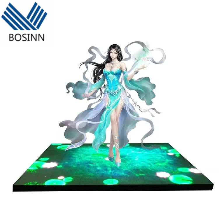 Interactive Induction P2.604 LED Dance Floor Display Screen Modeule Foot Mounting Floor Tile Screen Pixel Panels