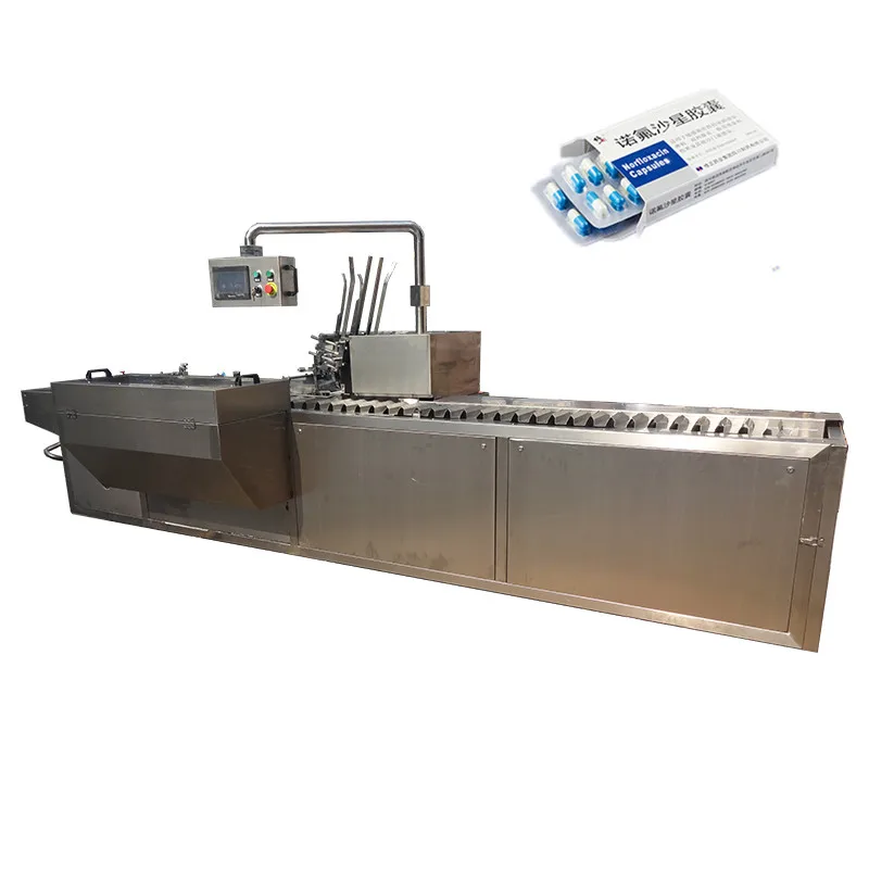 Pharmaceutical Small Tablet Capsule Pill Blister Plate automatic box packing machine carton packaging machine
