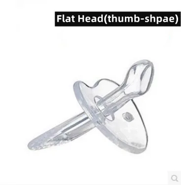 Liquid silicone  round and  flat transparent personalized baby fruit pacifier clip chain