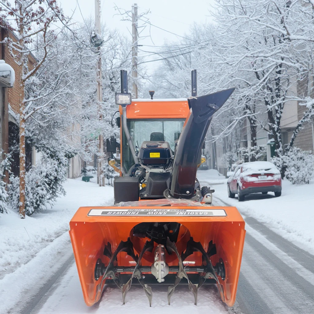 Loncin New Thermal Engine Hand Push Snow Blower Wheeled Snow Removal Machine for Home Use