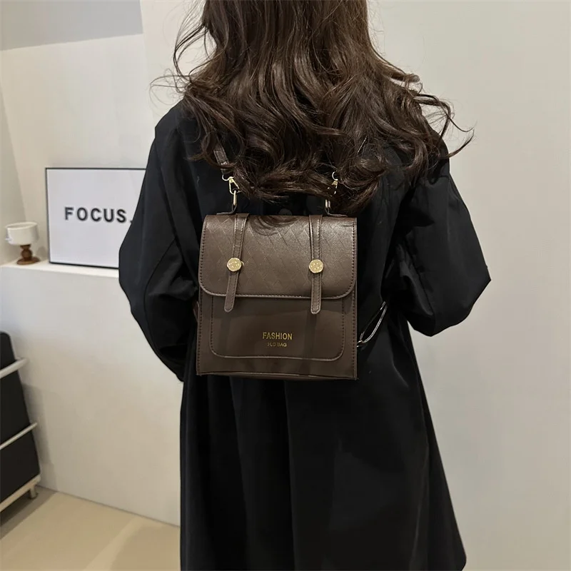 Backpack Female New Backpacks For Women Black Travel Backpack Soft leather School Bags for Teenage Girls