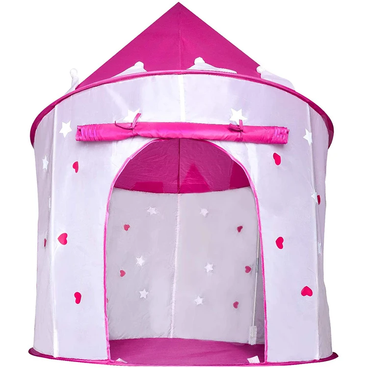 
High Quality Kids Castle Tent Princess Star and Moon Indoor Party Children Play Toy Folding Teepee Tent for Kids House 