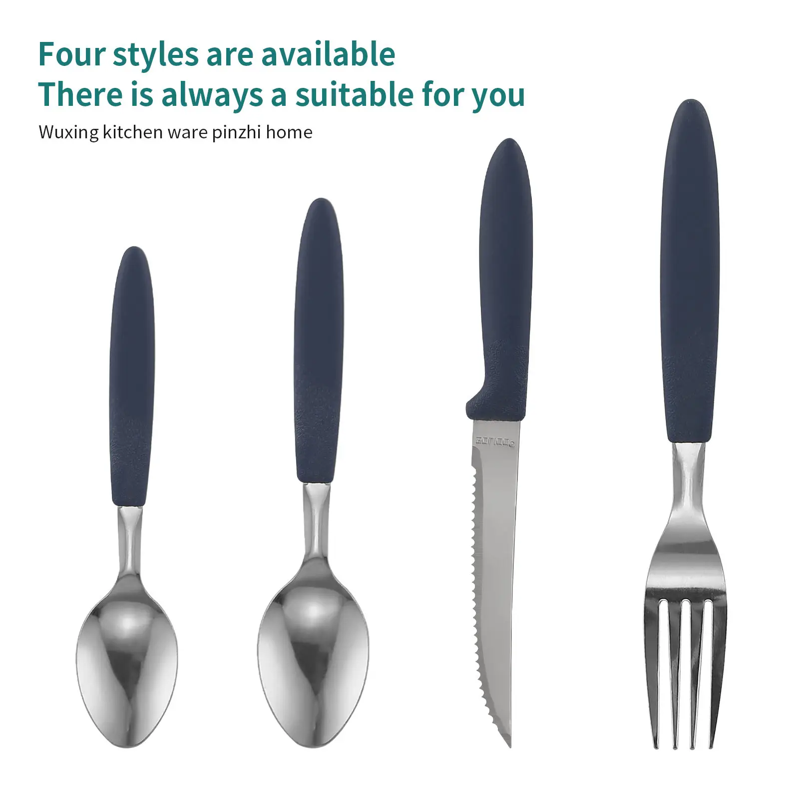 12-24 Piece Set Stainless Steel Spoon & Fork Set With Wooden Handle Fork and Spoon Edible Spoon Cutlery