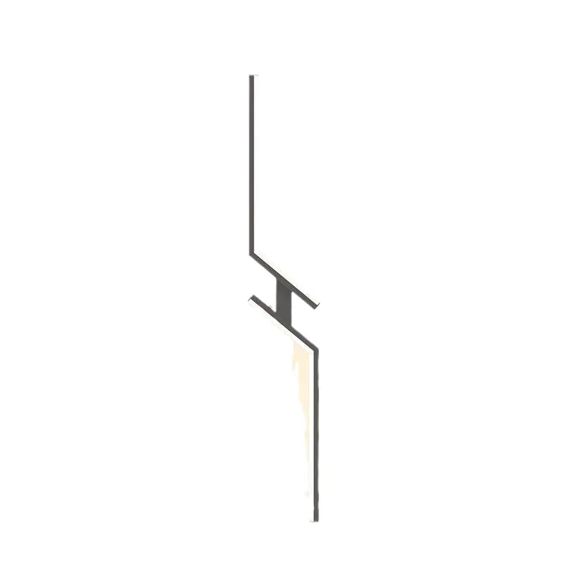 Minimalist Gold Black Luxury Linearity Sconce Lamp TV Background Wall LED Bedside Wall Lamp Indoor Rechargeable Wall Light