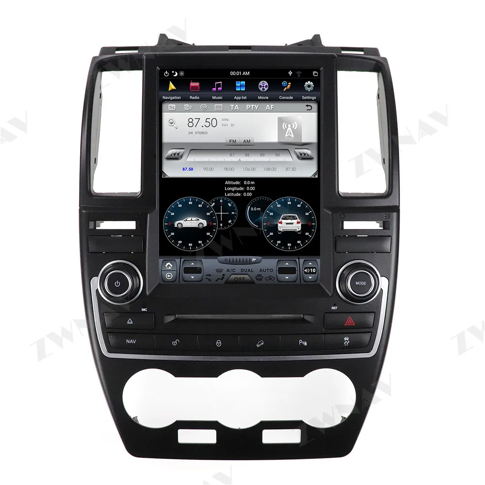 Автомобильный мультимедийный плеер Tesla Style Android 9 64 ГБ радио для Land Rover Freelander 2 LR2 L359 2006-2015 GPS-навигация Carplay