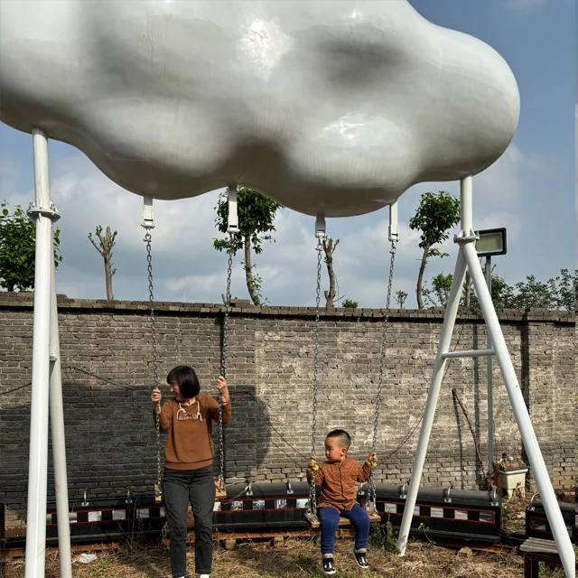 Outdoor Interactive Leisure Network Popular Square Area Camping Glowing Clouds Rainbows with Swings Amusement Park Facilities