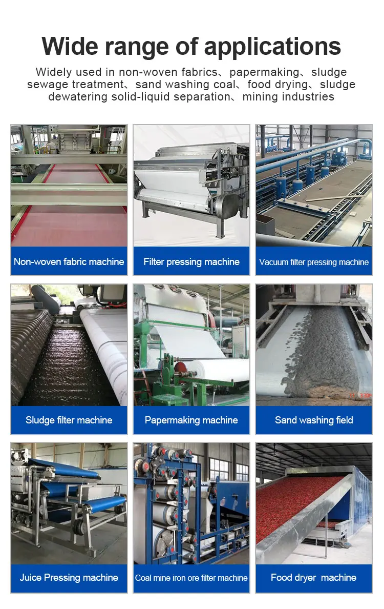 Factory polyester spiral linear wire screen conveyor yarn conveyors pet woven mesh belt 