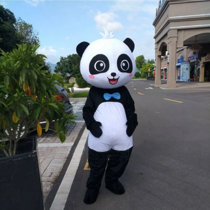 2023 Hot Sale New Cute Panda Bear Mascot Giant Lovely Inflatable Plush Doll Cartoon Costume Street Funny Party Cosplay Dress