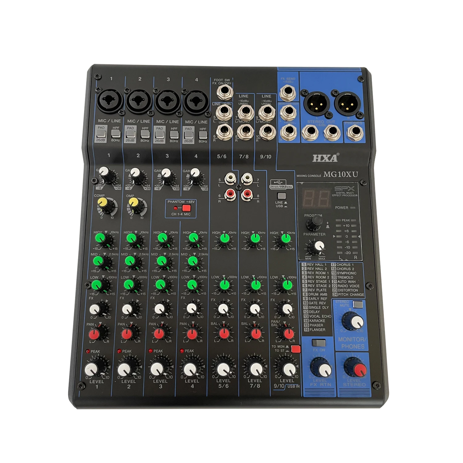Hot sale Professional Audio Mixer 10 channel   Mixer Console MG10XU