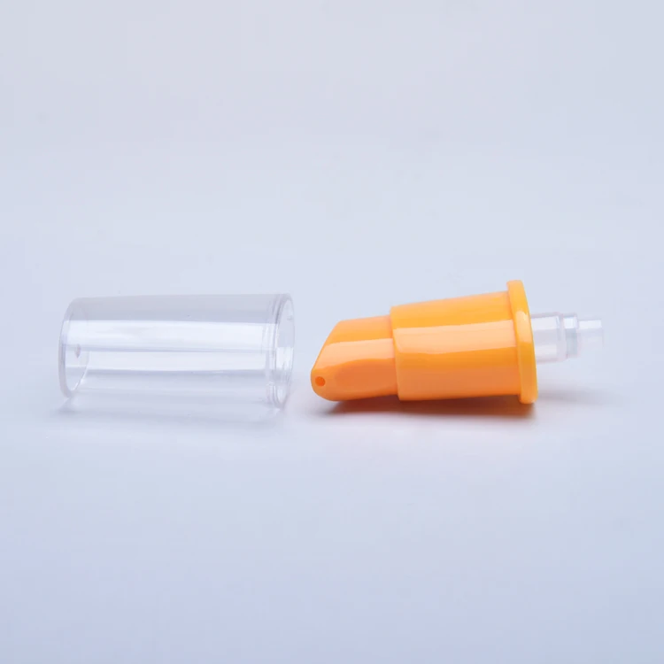 Free sample orange 18mm cream transfer pumps plastic
