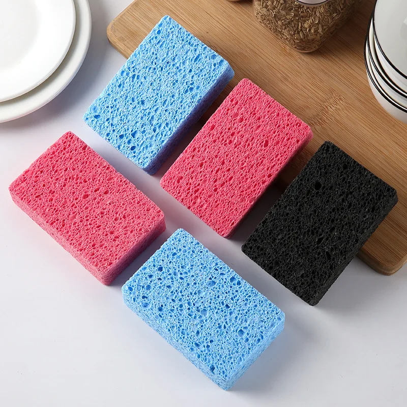 Color Wood Pulp Cotton Dishwashing Cotton Absorbent Color Wood Pulp Sponge Cleaning Cloth Clean Decontamination