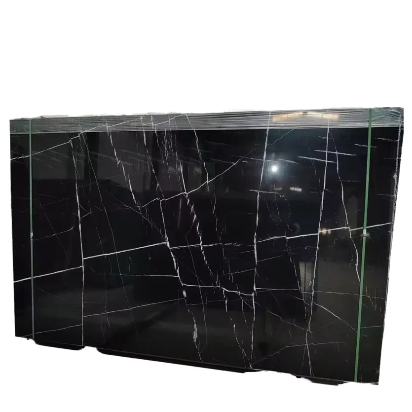 Factory directly supply Chinese Nero marquina black and white large marble slab