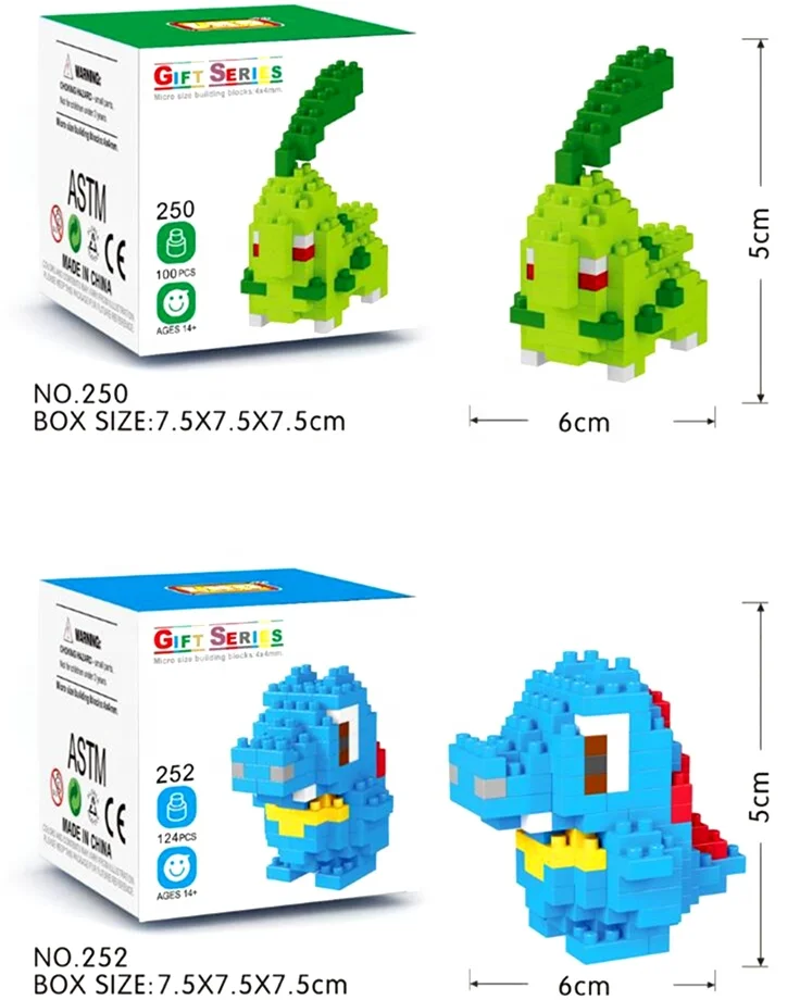 Mini brick game Pokemoner mini Building Blocks toys Micro-small Particles Pokemoner Toys Cartoon blocks Pocket toys (NO.PA0040)