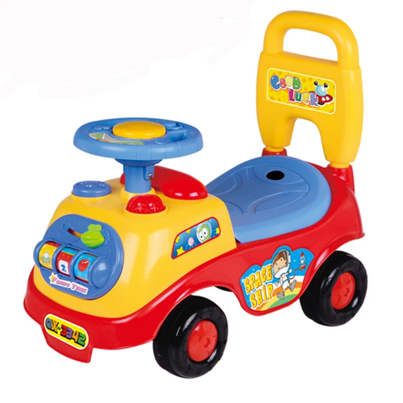 Slide Cars Stroller Walkers Plastic Riding Slide Toy Cars For Kids To Drive 4 wheels with music baby ride on toy cars