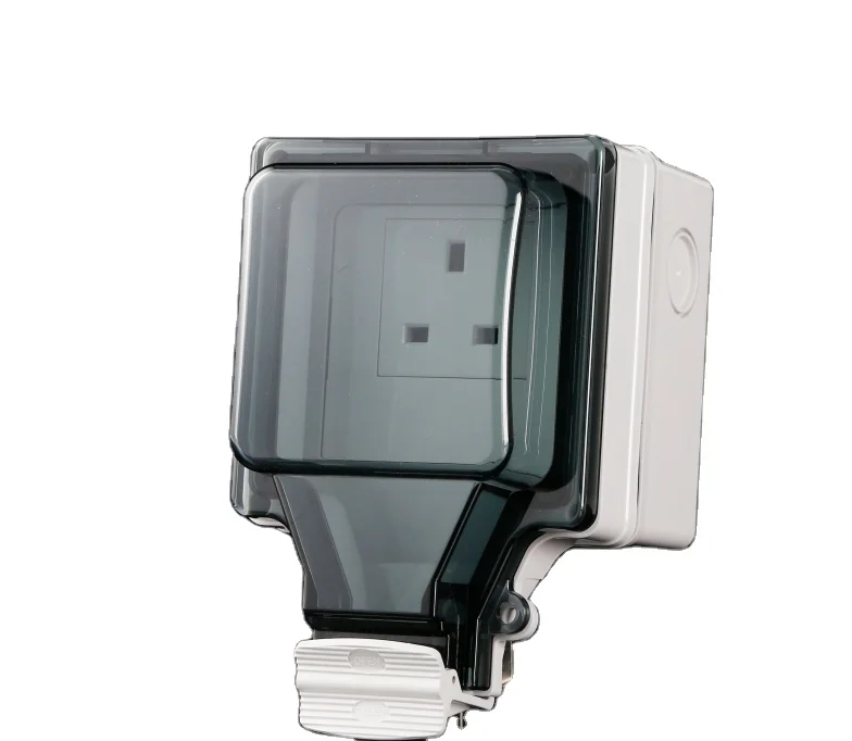 IP66 дополнительная погодозащищенная наружная безопасная настенная розетка с британской розеткой