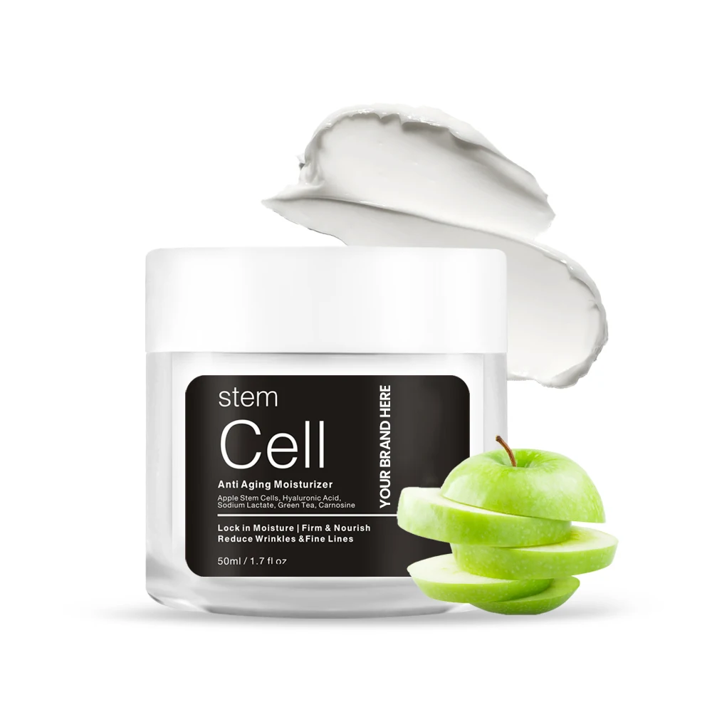 Oem Private Label Skin Care Anti Fine Lines And Wrinkles Solution Natural Apple Stem Cell Facial Moisturizer Face Cream