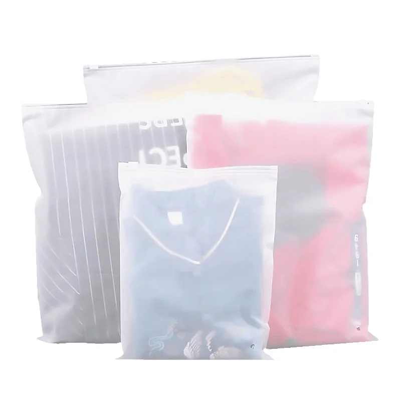 frosted plastic ziplock bag package large zipper hot seal bag rectangle zip lock bag