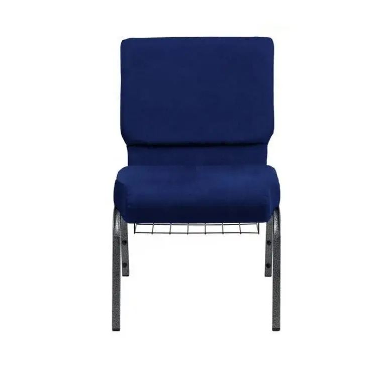 Wholesale Cheap Stackable Theater Chairs Interlocking Fabric Upholstered Church Chair for Sale