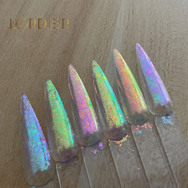 High Quality New Chameleon Holographic Rainbow Nail Glitter Flake