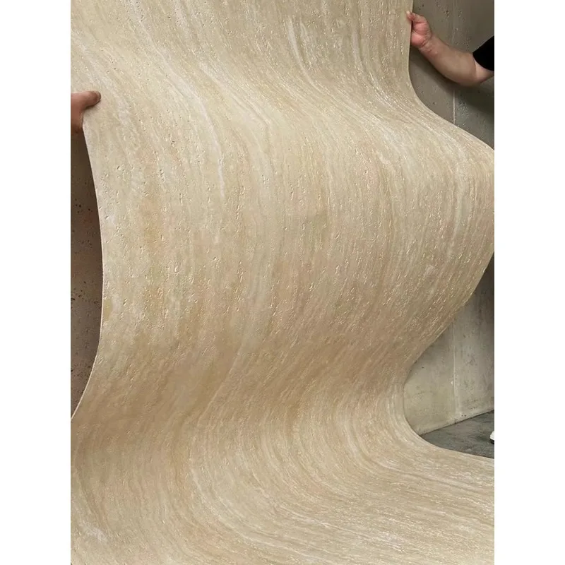3D Travertine Stone Soft Tile Flexible Stone Soft Stone Marble Texture Soft Tile Roman Travertine for Wall Decoration
